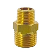 Niple Duplo Latão Redução 1/2" NPT x 3/8" NPT Macho Niple Duplo Latão Redução 1/2" NPT x 3/8" NPT Macho