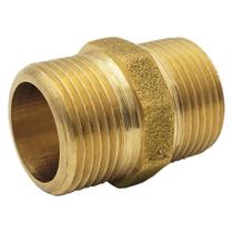 Niple Duplo Sextavado Latão NPT Rosca Macho 1