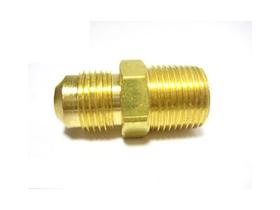 Niple Latão 3/8"NPTx3/8" SAE