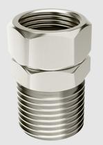 Niple metal 1/2" ref 1195 c/sobre porca girat niquelado roco