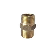 Niple Sextavado Latão Rosca 1/2 x 1/2 Acabamento Amarelo