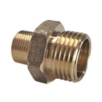 Niple Sextavado Latão Rosca 1/2 x M14 Amarelo