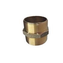 Niple Sextavado Latão Rosca 2" x 2" Acabamento Amarelo