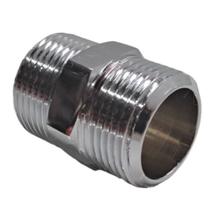 Niple Sextavado Latão Rosca 3/4 x 3/4 Acabamento Cromado