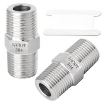 Nipple TAISHER 304 de aço inoxidável 3/4" macho NPT x 3/4" Nipple TAISHER 304 de aço inoxidável 3/4" macho NPT x 3/4"