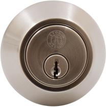 Níquel acetinado de cilindro único Deadbolt Stone Harbor Grau 3