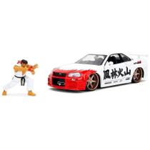 Nissan Skyline GT-R R34 2002 - C/ Boneco Ryu - Street Fighter - Jada Toys - 1/24