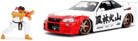 Nissan Skyline GT-R Street Fighter c/ figura Ryu Jada 1/24