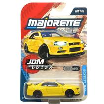 Nissan Skyline GTR R34 JDM Legends Amarelo 1/64 Majorette MAJ2100000