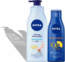 Nivea Anticelulite Pernas Renovadas 400ml e Firmador Q10 Pele Seca 200ml