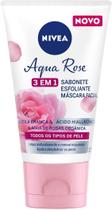 Nivea Aqua Rose 3 em 1 Sabonete, Esfoliante e Máscara Facial 150ml