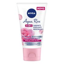 NIVEA Aqua Rose 3 em 1 - Sabonete, Esfoliante e Máscara Facial