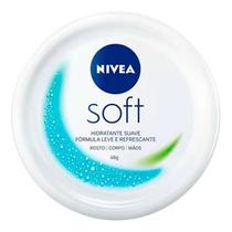 NIVEA Creme Hidratante Soft 48g - Hidratação suave e textura leve de rápida absorção que deixa sua pele macia e com sens