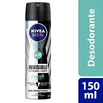 Nivea Desodorante Aerosol Men Invisible Black White Fresh 150ml