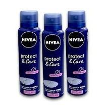 Nivea Desodorante Aerosol Protect & Care 150ml - Kit C/ 3 unidades