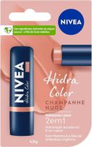 NIVEA Hidratante Labial Hidra Color 2 em 1 Nude 4,8g