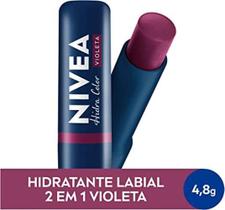 Nivea Hidratante Labial Hidra Color 2 Em 1 Violeta 4,8G