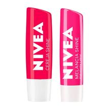 NIVEA Hidratante Labial Shine Kit com 2 unidades essencial