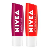 NIVEA Hidratante Labial Shine Kit com 2 unidades NIVEA Hidratante Labial Shine Kit com 2 unidades