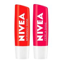 NIVEA Hidratante Labial Shine Kit com 2 unidades NIVEA Hidratante Labial Shine Kit com 2 unidades