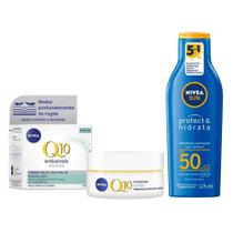 NIVEA Kit - Protetor Solar FPS50 + Creme Facial Antissinais Q10 FPS30