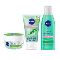 NIVEA Kit - Sabonete Facial em Gel + Hidratante Facial + Tônico Adstringente Facial