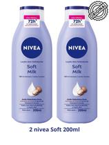 NIVEA Loção Hidratante Soft Milk 2X 200ml 72hrs Hitradação NIVEA Loção Hidratante Soft Milk 2X 200ml 72hrs Hitradação