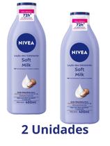 NIVEA Loção Hidratante Soft Milk 2X 400ml 72hrs Hitradação NIVEA Loção Hidratante Soft Milk 2X 400ml 72hrs Hitradação