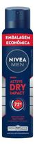 Nivea Men Desodorante Antitranspirante Aerossol Active Dry 200ml