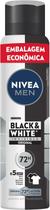 NIVEA MEN Desodorante Masculino Antitranspirante Aerossol Black White Invisible Original 200ml