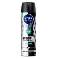 Nivea men invisible desodorante aerossol black&white fresh com 150ml - BEIERSDORF