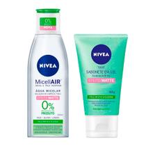 NIVEA Micellair + Controle do Brilho Kit - Água Micelar 7 em 1 + Sabonete em Gel