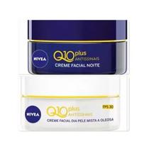 Nivea Q10 Creme Facial Pele Mista Oleosa Antissinais Kit Dia e Noite