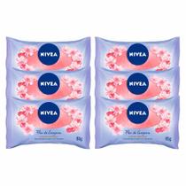 NIVEA Sabonete em Barra Flor de Cerejeira & Óleos Essenciais Kit com 6 Unidades