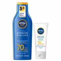 Nivea Sun Kit - Protetor Solar Protect & Hidrata Fps70 + Sun Facial Toque Seco Fps70 Nivea Sun Kit - Protetor Solar Protect & Hidrata Fps70 + Sun Facial Toque Seco Fps70