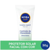 NIVEA SUN Protetor Solar Facial Beauty Expert Pele Oleosa FPS 50 50g