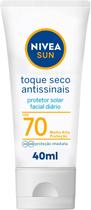 NIVEA SUN Protetor Solar Facial Toque Seco Antissinais FPS 70 40ml - Com muito alta proteção contra raios UVA/UVB, contr