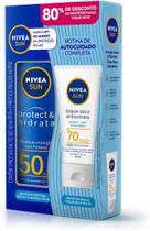 Nivea sun protetor solar protect & hidrata fps50 200ml + prot sol facial t.seco fps70 40ml