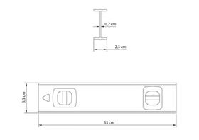 Nível 14" Tramontina em Alumínio Anodizado com Duas Ampolas