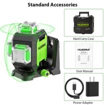 Nível a laser 12 Linhas SE13SG Huepar Bateria recerregavel maleta e suporte