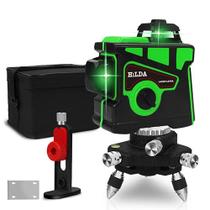 Nível a Laser 12 Linhas Verde HILDA 3D 360 Graus Recarregável Esquadro Laser