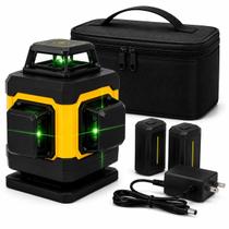Nível a Laser 16 Linhas 4D 360 Verde Autonivelante Profissional com 2 Baterias e Bolsa Nível a Laser 16 Linhas 4D 360 Verde Autonivelante Profissional com 2 Baterias e Bolsa
