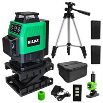 Nível A Laser 16 Linhas Verde Hilda 2 Baterias Controle Suporte Elevatória Suporte Magnético De Parede Tripé 1 metro