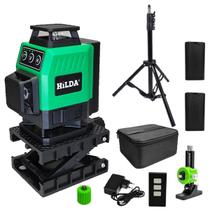 Nível A Laser 16 Linhas Verde Hilda 2 Baterias Controle Suporte Elevatória Suporte Magnético De Parede Tripé 1,2 metros