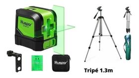 Nível A Laser 2 Linhas Verde 30m + Suporte Magnético + Tripé 1.2m. - Huepar