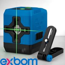 Nível A Laser 2 Linhas Verdes Em Cruz 3d Esquadro Prumo Autonivelante Suporte Regulável