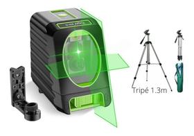 Nível A Laser 2 Linhas Verdes + Tripé 1.3m + Suporte Magnético Autonivelamento