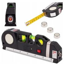 Nível A Laser 3 Linhas E Trena Régua Nivelador Profissional