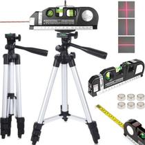 Nivel A Laser 3 Linhas Profissional Nivelador Horizontal Vertical + Tripé