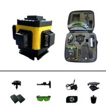 Nível A Laser 360 12 Linhas Verde Autonivelante 2 Baterias - Bomvink